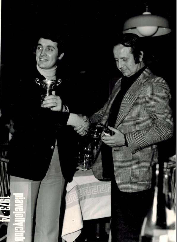“Lino” Solighetto, 8.02.1974. Premiazione Piave Jolly Club Stagione 1973